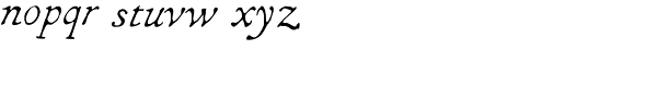 1786 GLC Fournier Italic Font LOWERCASE