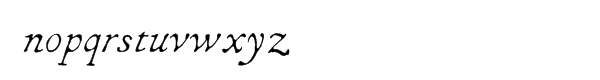 1786 GLC Fournier Italic Font LOWERCASE