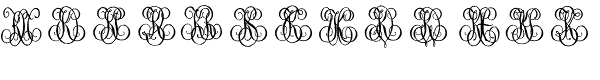 1864 GLC Monogram KL Font UPPERCASE