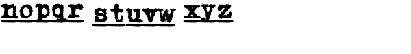 1913 Typewriter Carbon Bold Font LOWERCASE