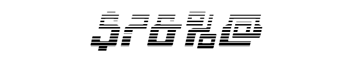 1968 Odyssey Gradient Italic Font OTHER CHARS