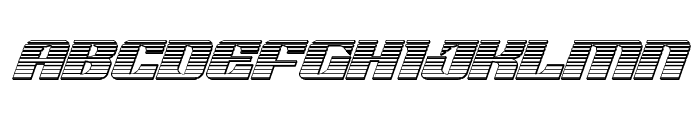 21 Gun Salute Chrome Italic Font LOWERCASE