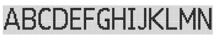 24 LED Grid Font UPPERCASE