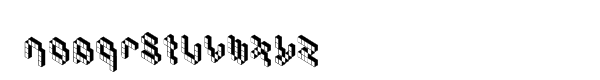 3D Techno Shadow Font LOWERCASE