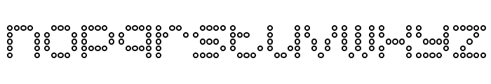 5x5 Dots Outline Font LOWERCASE
