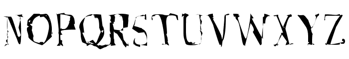 A Font with Serifs. Disordered Font UPPERCASE