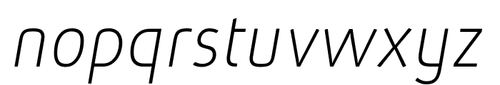 Absolut Pro Thin Italic reduced Font LOWERCASE