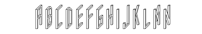 AC Framed Outline Font LOWERCASE