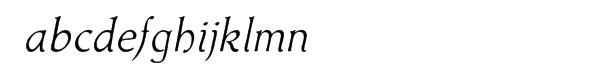 Acadami Italic Font LOWERCASE