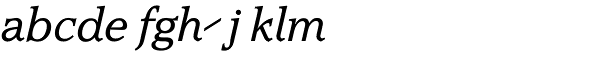 Accolade EF Light Italic Font LOWERCASE