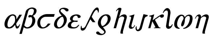 Achilles Italic Font LOWERCASE