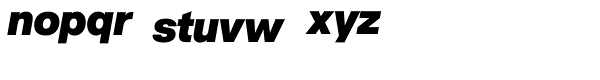 Acronym Black Italic Font LOWERCASE