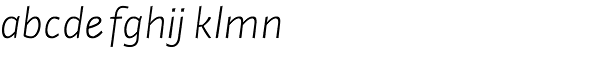 Actium Light Italic Font LOWERCASE
