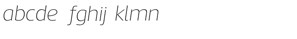 Acto Thin Italic Font LOWERCASE