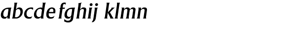 Adelon Serial Medium Italic Font LOWERCASE