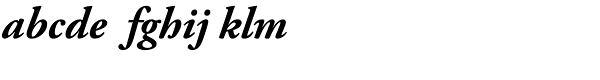Adobe Garamond Bold Italic Font LOWERCASE