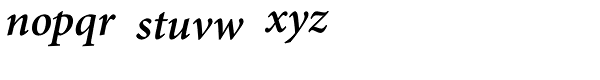 Adobe Hebrew Bold Italic Font LOWERCASE