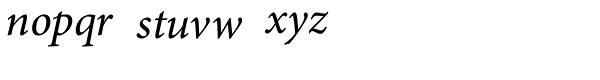 Adobe Hebrew Italic Font LOWERCASE