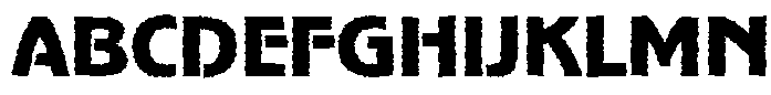 AdverGothic Rough Font UPPERCASE