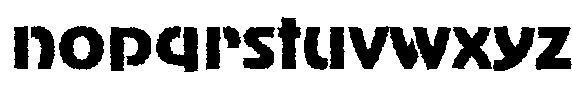 AdverGothic Rough Font LOWERCASE