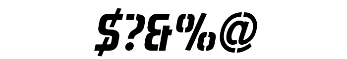 Aero Matics Stencil Bold Italic Font OTHER CHARS