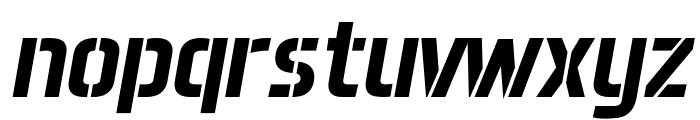 Aero Matics Stencil Bold Italic Font LOWERCASE