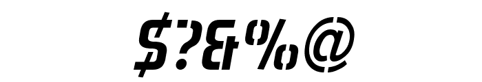 Aero Matics Stencil Italic Font OTHER CHARS