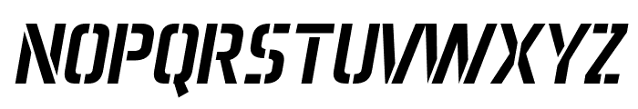 Aero Matics Stencil Italic Font UPPERCASE