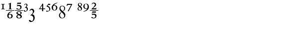Aetna Fractions JY Roman Font LOWERCASE