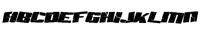 Aftershock Debris Italic Font LOWERCASE