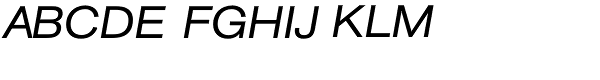 AG Book BQ Regular Extended Italic Font UPPERCASE