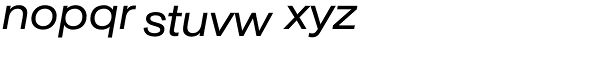 AG Book BQ Regular Extended Italic Font LOWERCASE