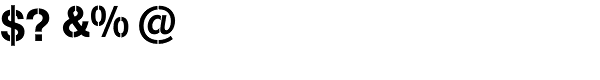 AG Book Pro Stencil Font OTHER CHARS