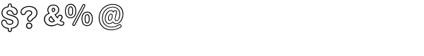 AG Book Rounded Bold Outline Font OTHER CHARS
