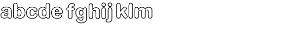 AG Book Rounded Bold Outline Font LOWERCASE