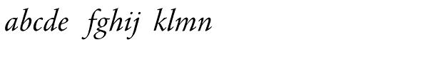 Agmena Book Italic Font LOWERCASE