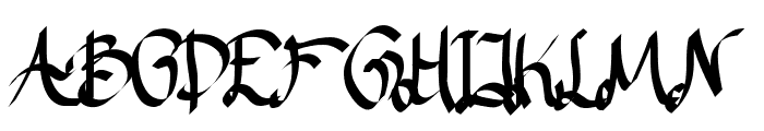 Aka-AcidGR-AlmostGothic Font UPPERCASE
