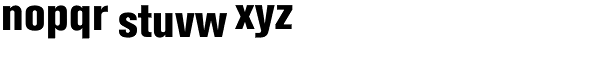 Akzidenz-Grotesk BQ Extra Bold Condensed Alt Font LOWERCASE