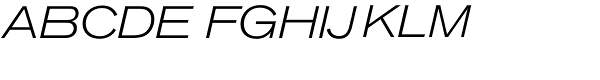 Akzidenz-Grotesk BQ Light Extended Italic Font UPPERCASE