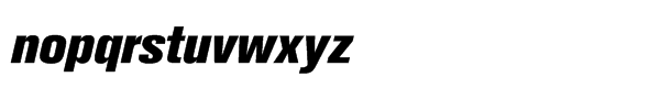 Akzidenz-Grotesk® BQ Pro Extra Bold Italic Font LOWERCASE