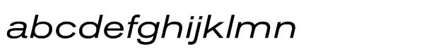 Akzidenz-Grotesk® BQ Std Extended Italic Font LOWERCASE