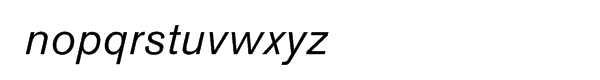 Akzidenz-Grotesk Italic Font LOWERCASE