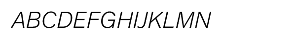 Akzidenz-Grotesk Next™ Pro Light Italic Font UPPERCASE