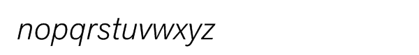 Akzidenz-Grotesk Next™ Pro Light Italic Font LOWERCASE