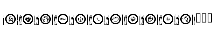 AL Place Settings Dings Font LOWERCASE