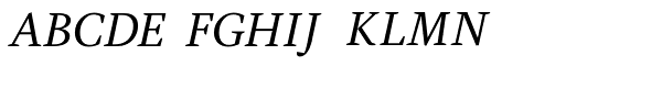 Alcala Italic Font UPPERCASE