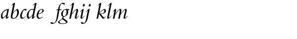 Aldine 401 Italic Font LOWERCASE