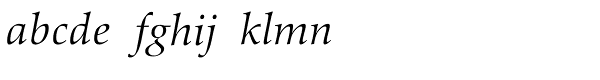 Aldus nova Pro Book Italic Font LOWERCASE