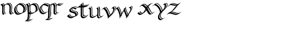 Alice Scrolltip Roman Font LOWERCASE