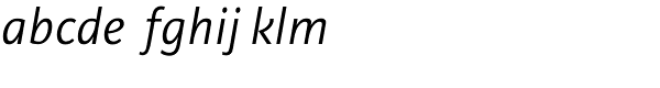 Alinea Sans Italic Font LOWERCASE